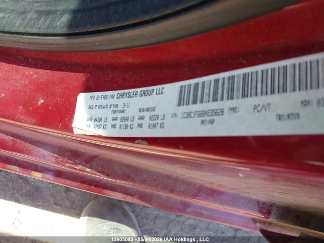 12605093 :رقم المزاد ، 1C3BC1FG6BN535628 vin ، 2011 Chrysler 200 Touring مزاد بيع