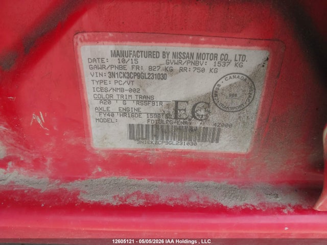 Nissan Micra 2016 3N1CK3CP9GL231030 Image 18