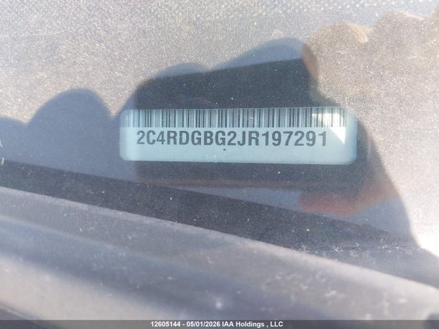 12605144 :رقم المزاد ، 2C4RDGBG2JR197291 vin ، 2018 Dodge Grand Caravan Se مزاد بيع