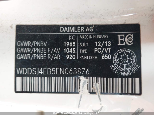 Mercedes-Benz CLA 250 2014 WDDSJ4EB5EN063876 Image 9