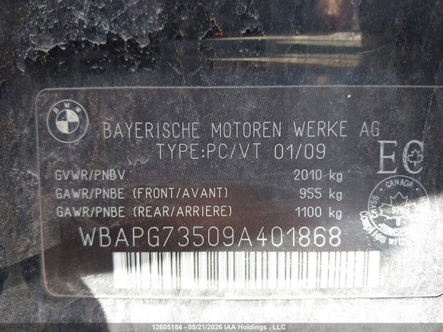 Auction sale of the 2009 Bmw 323 I, vin: WBAPG73509A401868, lot number: 12605184