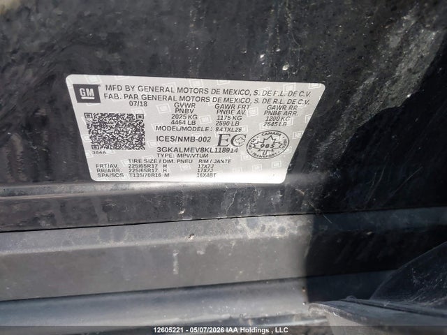 3GKALMEV8KL118914 GMC Terrain Sle