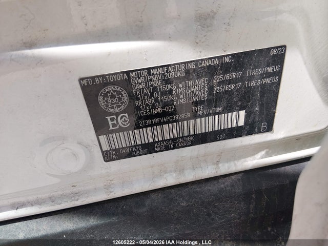 12605222 :رقم المزاد ، 2T3R1RFV4PC382858 vin ، 2023 Toyota Rav4 Xle/xle Premium مزاد بيع