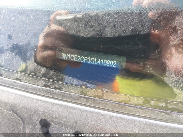 12605240 :رقم المزاد ، 3N1CE2CP3GL410892 vin ، 2016 Nissan Versa Note S/s Plus/sv/sl/sr مزاد بيع
