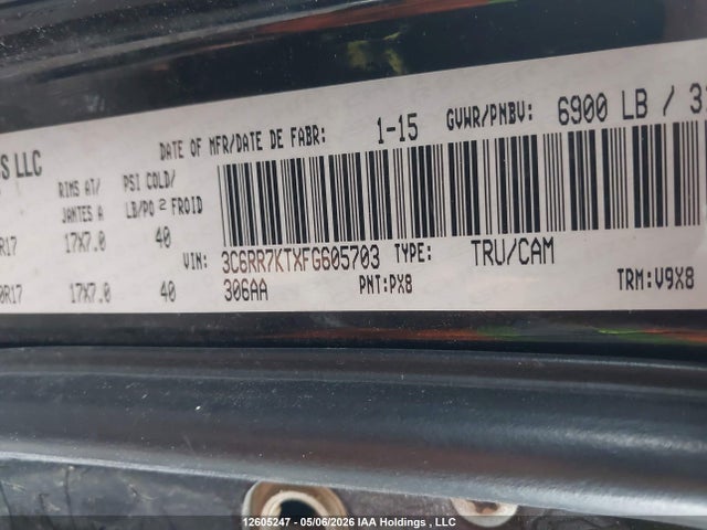Продажа на аукционе авто 2015 Ram 1500 St, vin: 3C6RR7KTXFG605703, номер лота: 12605247