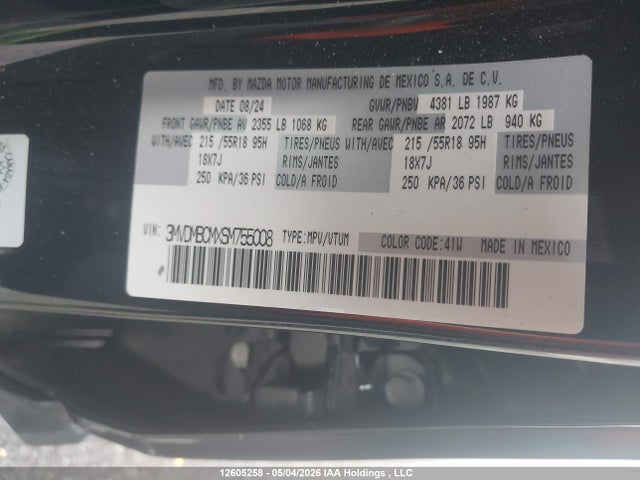3MVDMBCMXSM755008 Mazda Cx-30 Gs