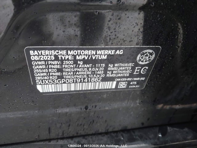 Продаж на аукціоні авто 2026 Bmw X3 3.0i, vin: 5UX53GP08T9141862, номер лоту: 12605324