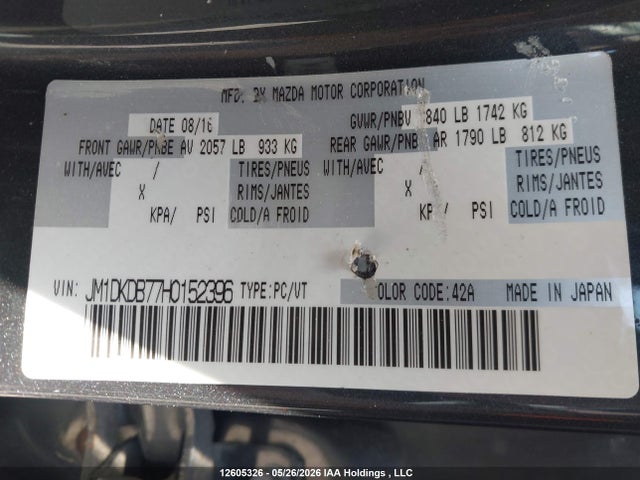 Продаж на аукціоні авто 2017 Mazda Cx-3 Sport, vin: JM1DKDB77H0152396, номер лоту: 12605326