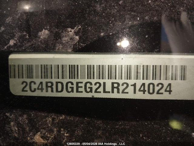 Продажа на аукционе авто 2020 Dodge Grand Caravan Gt, vin: 2C4RDGEG2LR214024, номер лота: 12605339