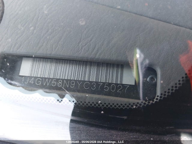12605340 :رقم المزاد ، 1J4GW58N9YC375027 vin ، 2000 Jeep Grand Cherokee Limited مزاد بيع