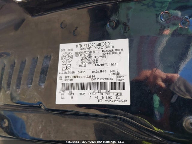 Продажа на аукционе авто 2011 Ford Ranger Sport, vin: 1FTKR4EE9BPA92634, номер лота: 12605414