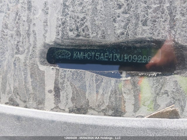 2013 Hyundai Accent Gl მანქანა იყიდება აუქციონზე, vin: KMHCT5AE1DU109296, აუქციონის ნომერი: 12605438