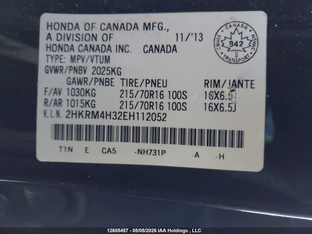 Honda CR-V LX 2014 2HKRM4H32EH112052 Image 18