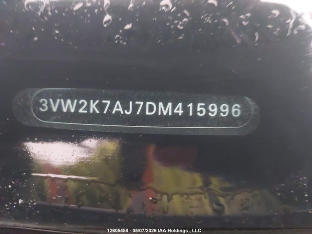 12605458 :رقم المزاد ، 3VW2K7AJ7DM415996 vin ، 2013 Volkswagen Jetta 2.0l Trendline/2.0l Trendline+ مزاد بيع