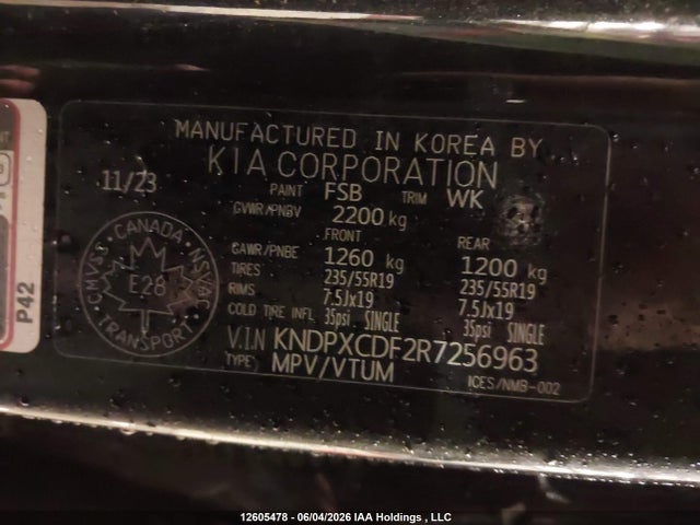 Продаж на аукціоні авто 2024 Kia Sportage X Line Limited, vin: KNDPXCDF2R7256963, номер лоту: 12605478
