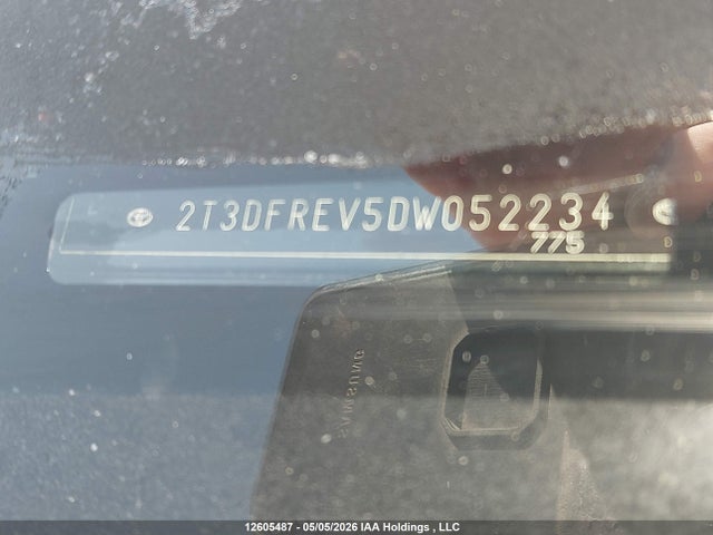 Продажа на аукционе авто 2013 Toyota Rav4 Limited, vin: 2T3DFREV5DW052234, номер лота: 12605487