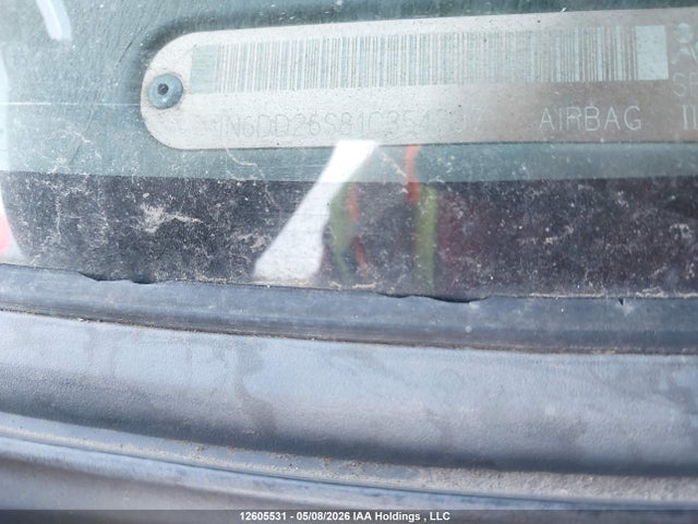 2001 Nissan Frontier King Cab Xe მანქანა იყიდება აუქციონზე, vin: 1N6DD26S81C354307, აუქციონის ნომერი: 12605531