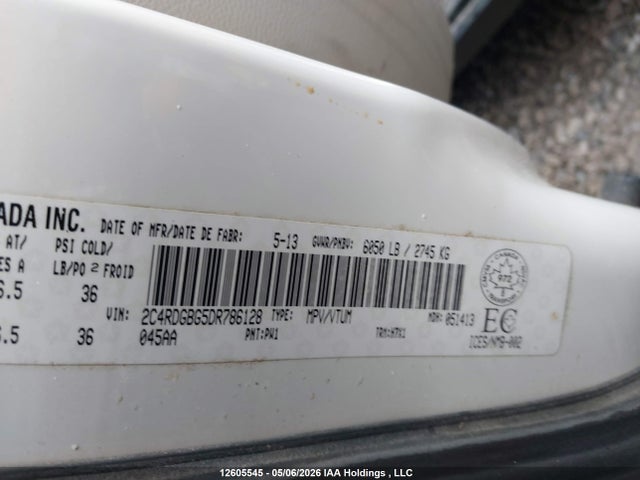 Aukcja sprzedaży 2013 Dodge Grand Caravan Se, vin: 2C4RDGBG5DR786128, numer aukcji: 12605545