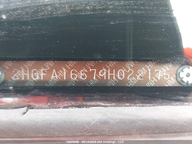 Продажа на аукционе авто 2009 Honda Civic Sport, vin: 2HGFA16679H022175, номер лота: 12605556