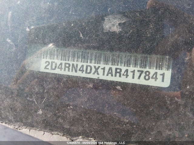 12605574 :رقم المزاد ، 2D4RN4DX1AR417841 vin ، 2010 Dodge Grand Caravan Se مزاد بيع