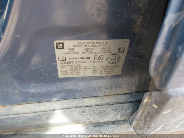Aukcja sprzedaży 2013 Chevrolet Trax 2lt, vin: 3GNCJRSB1DL155024, numer aukcji: 12605618