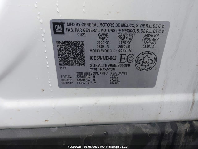 3GKALTEV9ML365369 GMC Terrain Sle