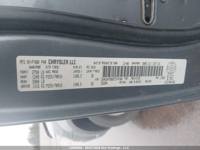Продажа на аукционе авто 2009 Dodge Journey Se, vin: 3D4GG47B89T574700, номер лота: 12605668
