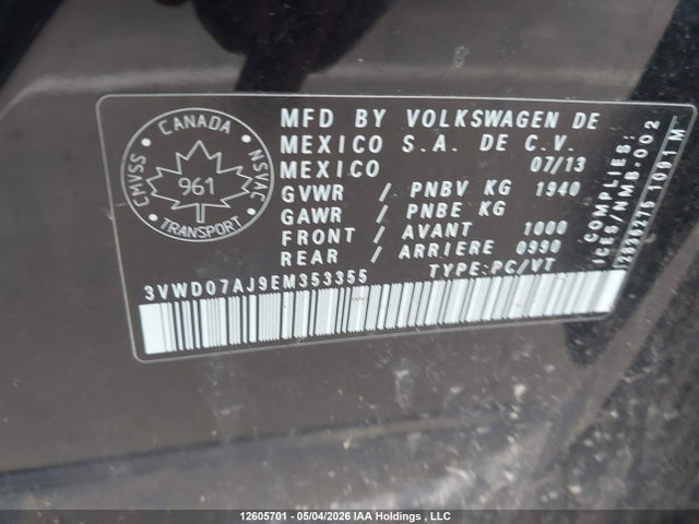 3VWD07AJ9EM353355 Volkswagen JETTA SE