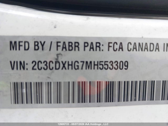 Aukcja sprzedaży 2021 Dodge Charger Gt, vin: 2C3CDXHG7MH553309, numer aukcji: 12605722