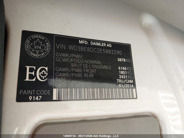WD3BE8DC2E5882290 Mercedes-Benz Sprinter 2500