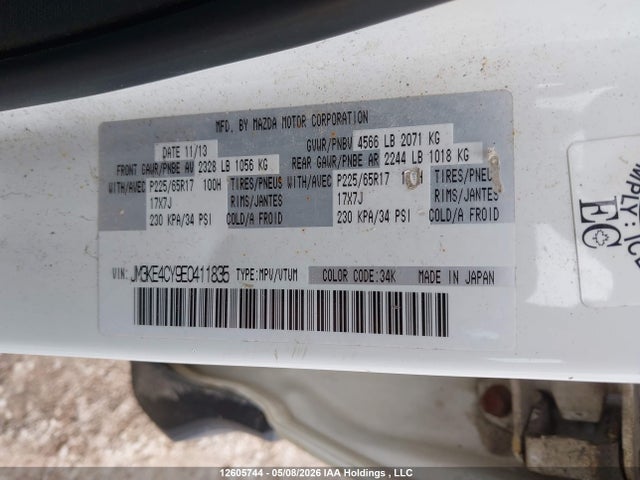 JM3KE4CY9E0411835 Mazda Cx-5 Gs