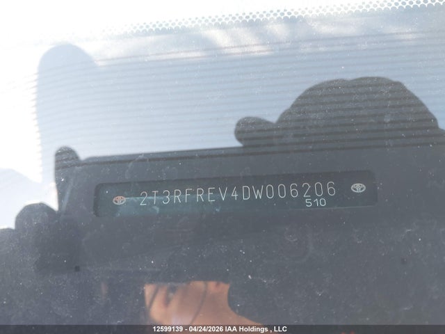 12599139 :رقم المزاد ، 2T3RFREV4DW006206 vin ، 2013 Toyota Rav4 Xle مزاد بيع