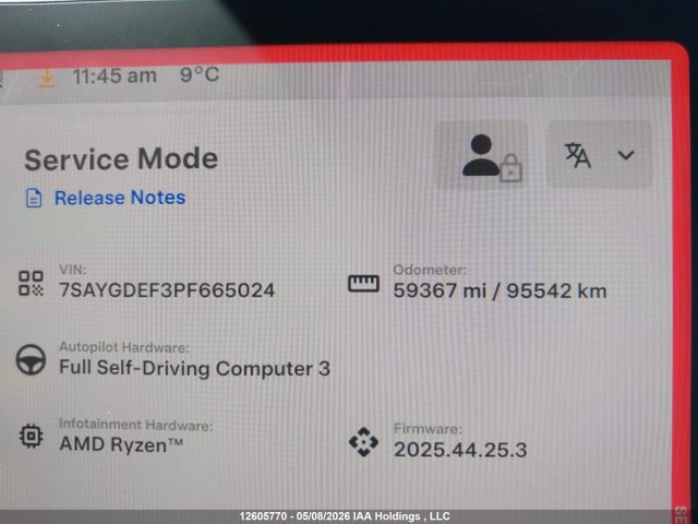 7SAYGDEF3PF665024 Tesla Model Y Performance
