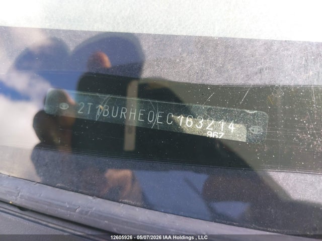 12605926 :رقم المزاد ، 2T1BURHE0EC163214 vin ، 2014 Toyota Corolla مزاد بيع