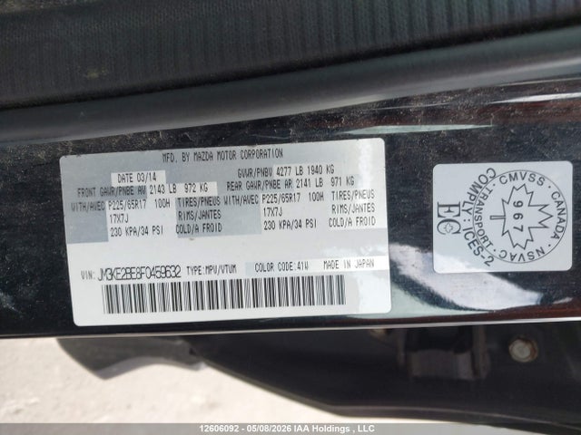 Aukcja sprzedaży 2015 Mazda Cx-5 Gx, vin: JM3KE2BE8F0459632, numer aukcji: 12606092