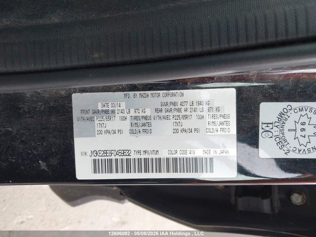 Aukcja sprzedaży 2015 Mazda Cx-5 Gx, vin: JM3KE2BE8F0459632, numer aukcji: 12606092