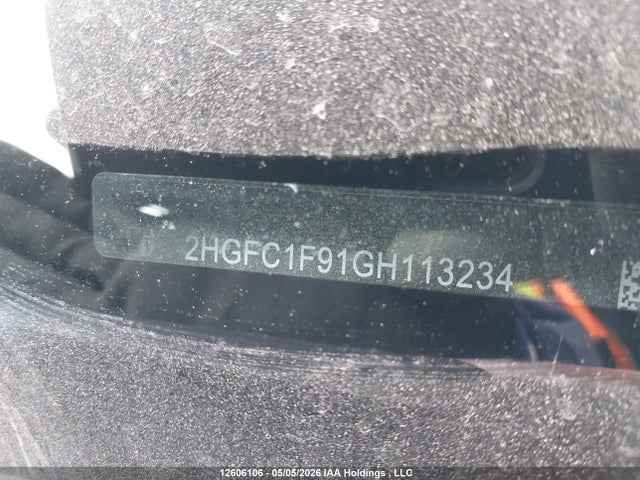 Продажа на аукционе авто 2016 Honda Civic Touring, vin: 2HGFC1F91GH113234, номер лота: 12606106