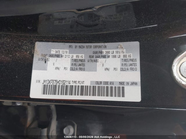 Aukcja sprzedaży 2017 Mazda Cx-3 Gx, vin: JM1DKFB75H0162114, numer aukcji: 12606113