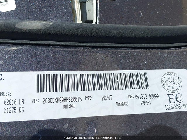 2C3CDXHG0HH620015 Dodge Charger Sxt