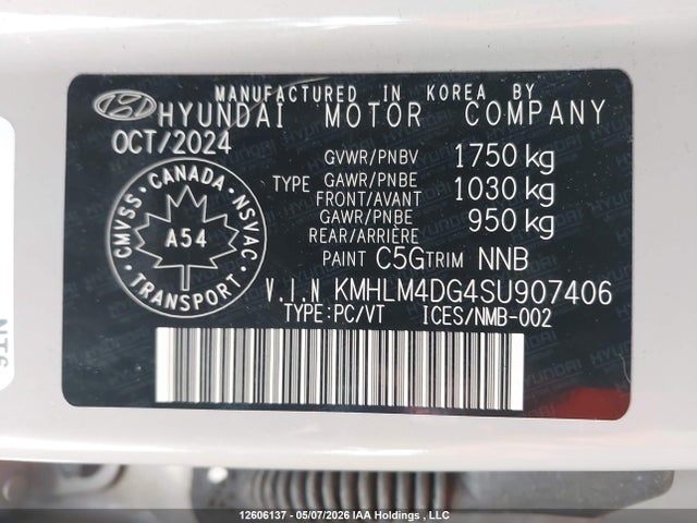 Aukcja sprzedaży 2025 Hyundai Elantra Sel Sport, vin: KMHLM4DG4SU907406, numer aukcji: 12606137