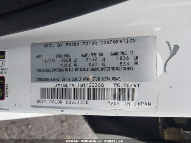 Продаж на аукціоні авто 2011 Mazda 3 I, vin: JM1BL1VF1B1422388, номер лоту: 12606139
