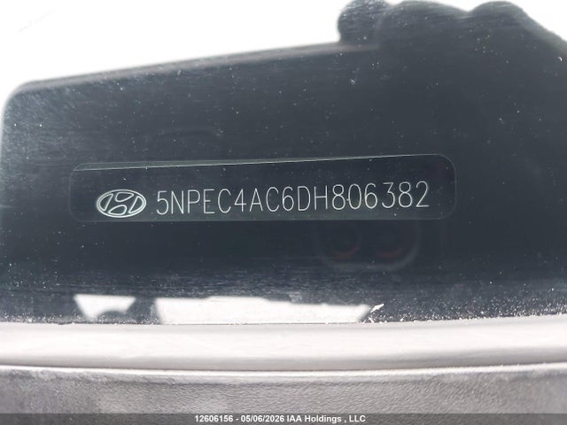 2013 Hyundai Sonata Se მანქანა იყიდება აუქციონზე, vin: 5NPEC4AC6DH806382, აუქციონის ნომერი: 12606156