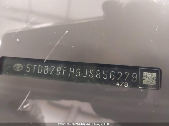 12606158 :رقم المزاد ، 5TDBZRFH9JS856279 vin ، 2018 Toyota Highlander Le/le Plus مزاد بيع