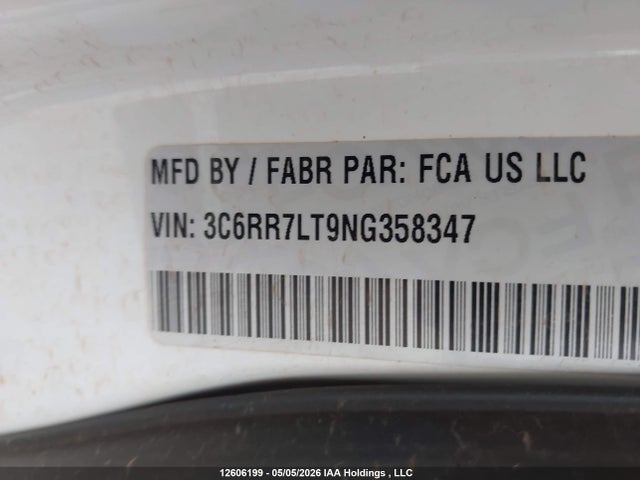Aukcja sprzedaży 2022 Ram 1500 Classic Slt, vin: 3C6RR7LT9NG358347, numer aukcji: 12606199
