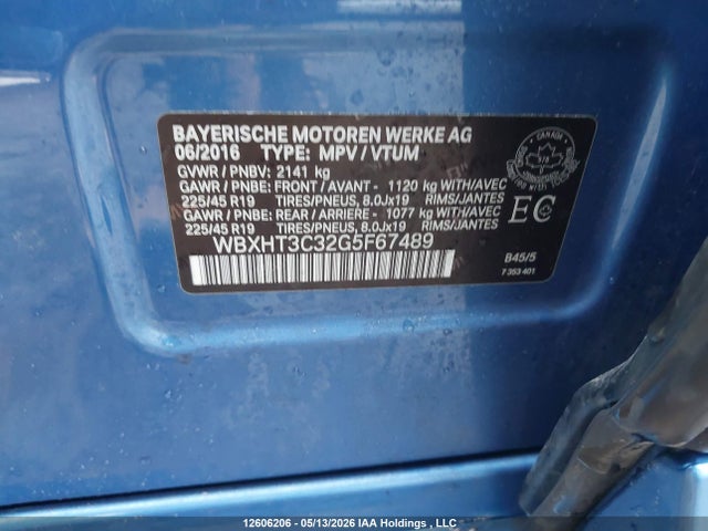Aukcja sprzedaży 2016 Bmw X1 Xdrive28i, vin: WBXHT3C32G5F67489, numer aukcji: 12606206
