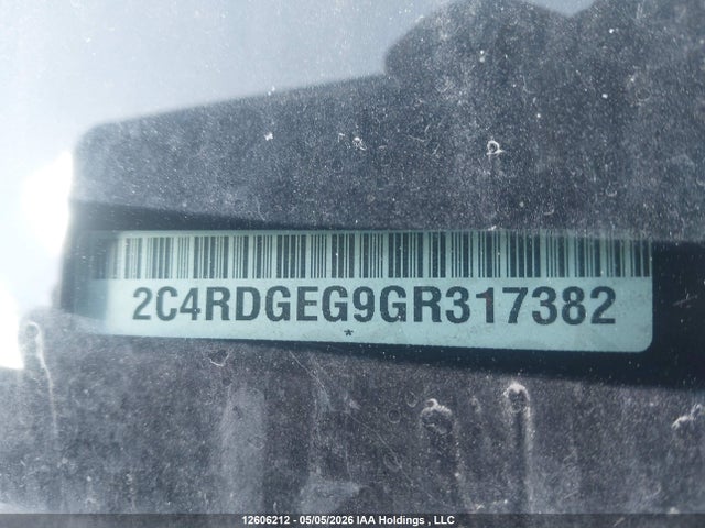 Продаж на аукціоні авто 2016 Dodge Grand Caravan R/t, vin: 2C4RDGEG9GR317382, номер лоту: 12606212