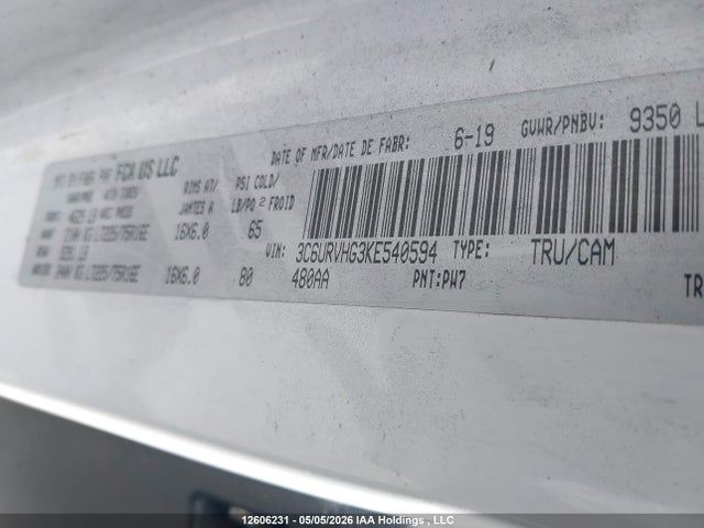 3C6URVHG3KE540594 RAM Promaster 3500 3500 High