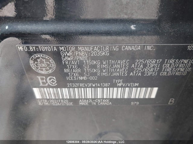 Toyota RAV4 LE 2015 2T3ZFREV3FW141387 Image 19