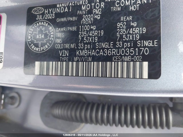 Aukcja sprzedaży 2024 Hyundai Kona 1.6t N Line, vin: KM8HACA36RU035170, numer aukcji: 12606318
