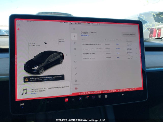 Продажа на аукционе авто 2021 Tesla Model 3 Standard Range/standard Range Plus, vin: 5YJ3E1EA6MF853614, номер лота: 12606322